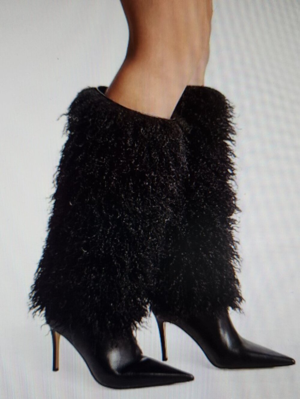 Michael Kors Dawn Shearling Heeled Boots. Black. NIB. Size 6.